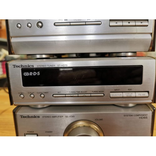 89 - Technics midi system 4 stacker 5 disk system models RSHD 70, SEHD 65, in good order complete with po... 