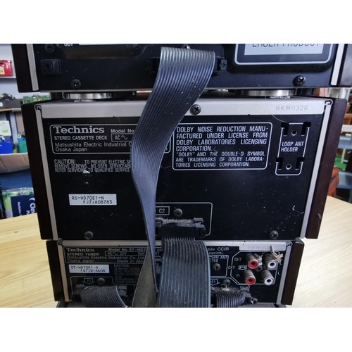 89 - Technics midi system 4 stacker 5 disk system models RSHD 70, SEHD 65, in good order complete with po... 