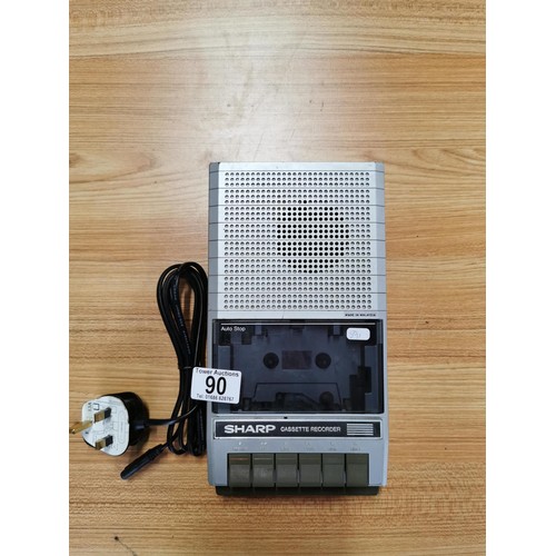 90 - Vintage Sharp cassette recorder in full working order model number RD 620ES length 27cm