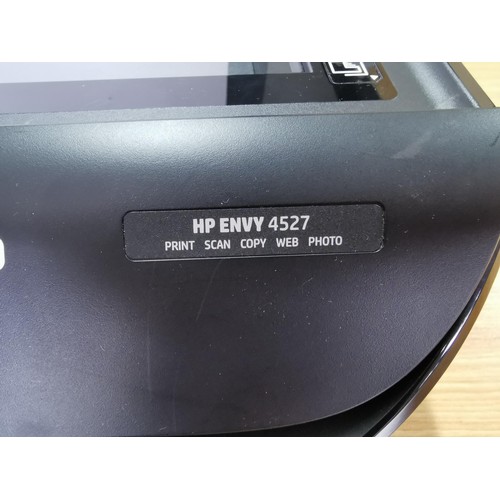 93 - HP Envy 4527 printer scanner complete with spare tri colour ink cartridge, in full working order com... 