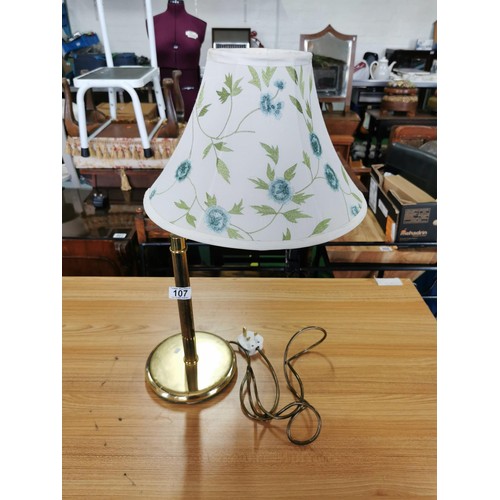 107 - A brass vintage Laura Ashley table lamp extendable arm in good order complete with shade height of 5... 