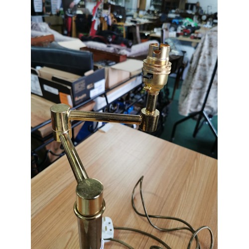 107 - A brass vintage Laura Ashley table lamp extendable arm in good order complete with shade height of 5... 