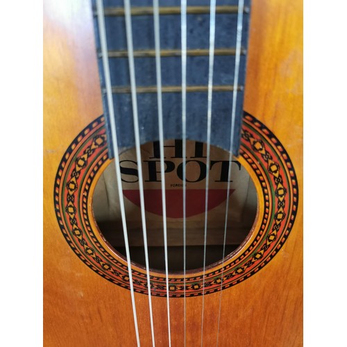 109 - 3/4 size high spot Spanish guitar laminate top all in good order would benifit from a set of nylon s... 