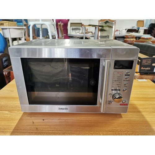 112 - Baumatic 700w digital stainless steel microwave in good order model number BTM17.3 SS