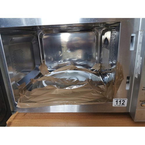 112 - Baumatic 700w digital stainless steel microwave in good order model number BTM17.3 SS