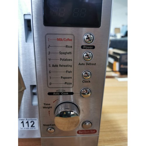 112 - Baumatic 700w digital stainless steel microwave in good order model number BTM17.3 SS