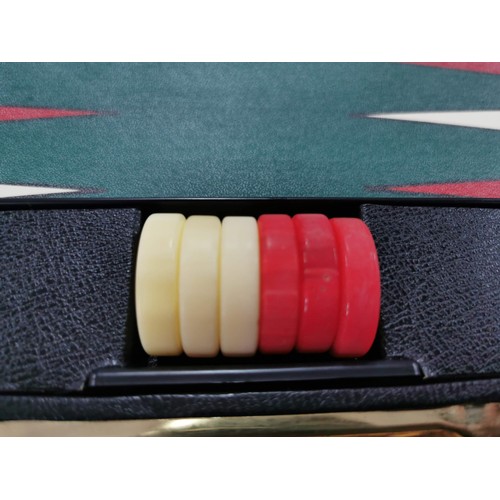 114 - Vintage good quality Backgammon set complete with instructions by Design Philipp box makers for Roya... 