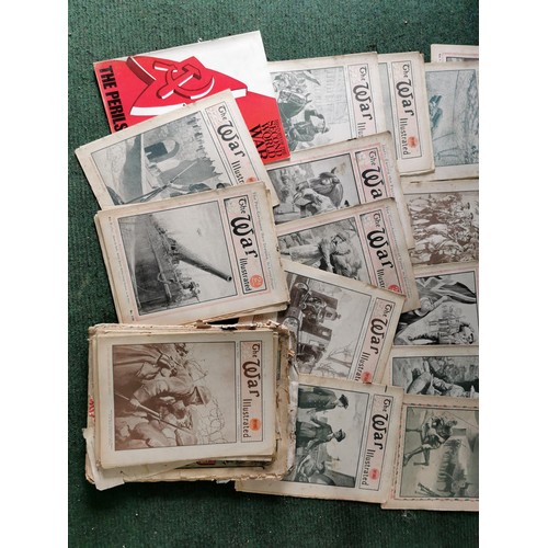 121 - Large quantity of approx 100 The War Illustrated magazines along with a quantity of The history of t... 