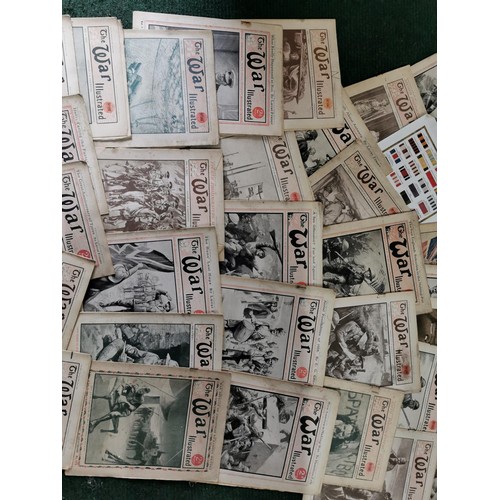 121 - Large quantity of approx 100 The War Illustrated magazines along with a quantity of The history of t... 