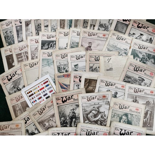 121 - Large quantity of approx 100 The War Illustrated magazines along with a quantity of The history of t... 