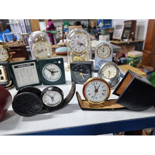 258 - Approx 30  times various desk top clocks including some good Seiko, Laphroaig whisky advertising clo... 