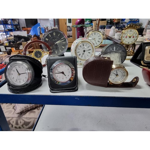 258 - Approx 30  times various desk top clocks including some good Seiko, Laphroaig whisky advertising clo... 