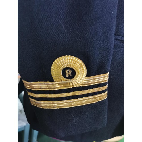 127 - Vintage Royal Navy Lieutenant-Commander uniform by Paisleys inc jacket complete with original navy b... 