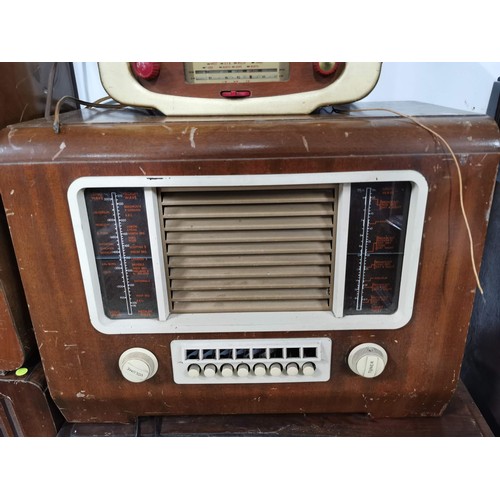 138 - Collection of 9x vintage radios inc Cossor, PYE, Bush etc due to the vintage nature of these items w... 