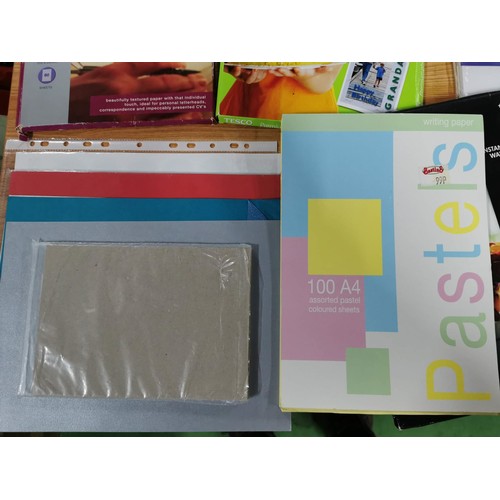 260 - Collection of art accessories inc sketch pads, photo paper, pastel paperwork, cantilever boxes full ... 