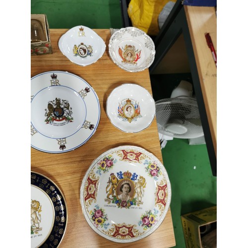 261 - Large job lot of royal memorabilia cups and plates by Grindley, Royal Staffordshire pottery, Alfred ... 