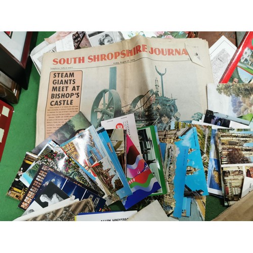 274 - Very large job lot of ephemera in 3 boxes and a vintage suitcase covering various subjects inc many ... 