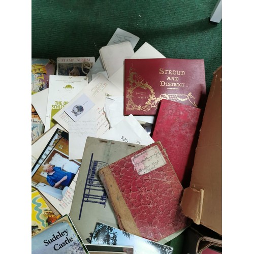 274 - Very large job lot of ephemera in 3 boxes and a vintage suitcase covering various subjects inc many ... 