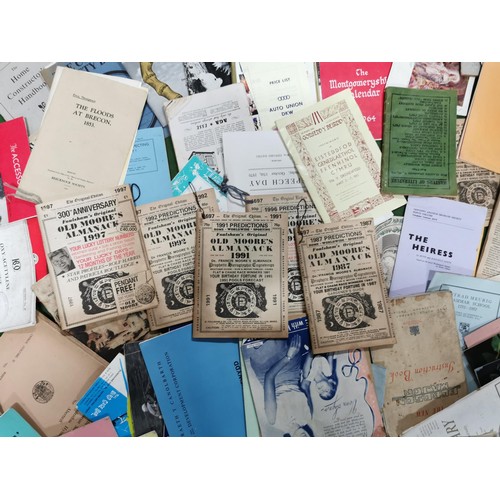 278 - Large quantity of ephemra inc mostly of vintage and antique pamplets and booklets inc almanacks, pho... 