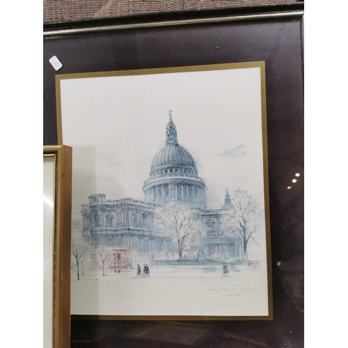 399 - Large collection of 18x framed and glazed pictures of various subjects inc lake district, St Pauls, ... 