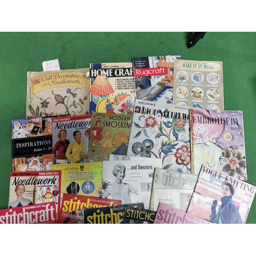 407 - Large collection of craft magazines from 1930's to the 1970's inc Vogue Embroidery, Rug Craft, Needl... 