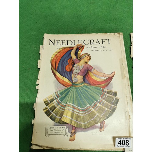 408 - Rare American Needlecraft (The Home Arts)  magazines dating Dec 1930, Jan 1931 & Feb 1931 magazines ... 