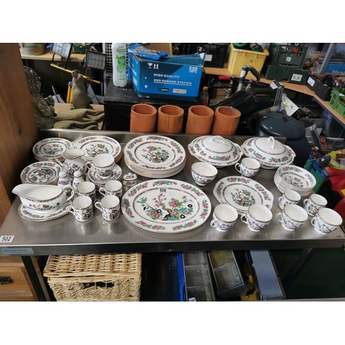 506 - 60 piece Royal Grafton Indian Tree dinner set inc 6 cups, 6x small cups, 6x large cups, cream jug an... 