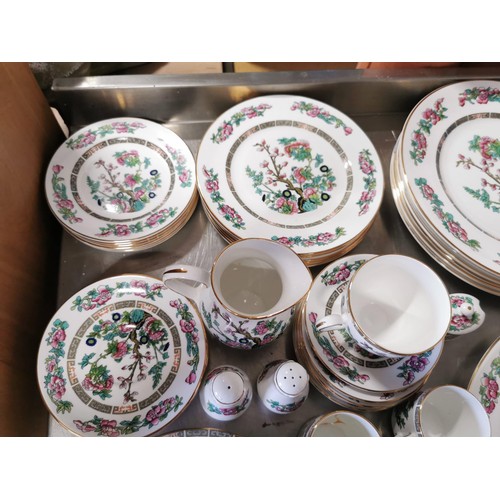 506 - 60 piece Royal Grafton Indian Tree dinner set inc 6 cups, 6x small cups, 6x large cups, cream jug an... 