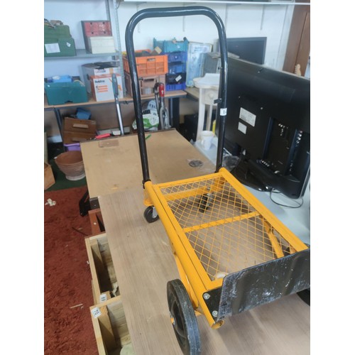 84 - A multi purpose sack truck/wheeled trolley in good order with locking pins. Height 103cm, depth 34cm... 