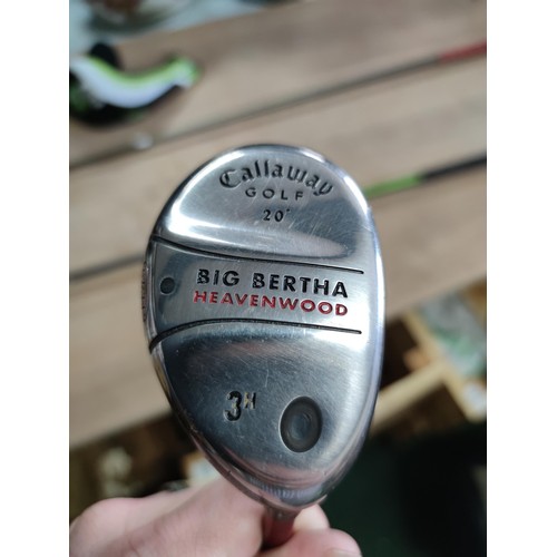 122 - A collection of 3 woods by Callaway including a 3 and 4 wood Big Bertha with steel heads and graphit... 