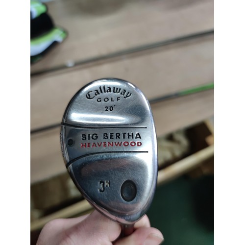 122 - A collection of 3 woods by Callaway including a 3 and 4 wood Big Bertha with steel heads and graphit... 