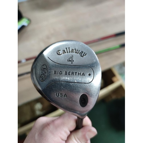 122 - A collection of 3 woods by Callaway including a 3 and 4 wood Big Bertha with steel heads and graphit... 