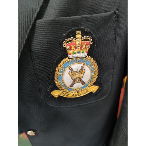 130 - A Royal Air Force regiment blazer. This particular item has been customized with Royal crest buttons... 