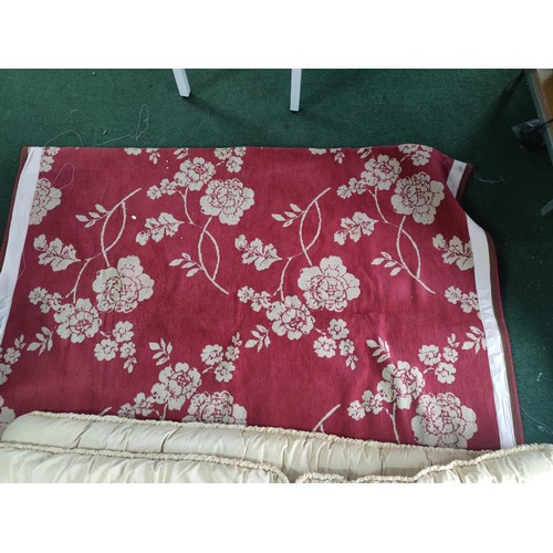 155 - A pair of vintage Ida downs with floral patterned design along with a large Laura Ashley red floral ... 