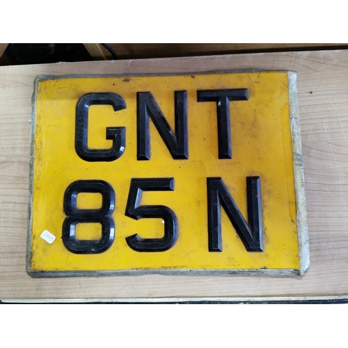 8 - Collection of 8 vintage number plates inc metal and plastic ones in good overall condition