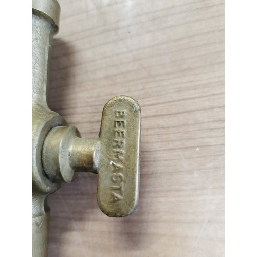 14 - 3x vintage brass beer taps in good overall condition various makers inc Beermasta, Briteall and Bass... 