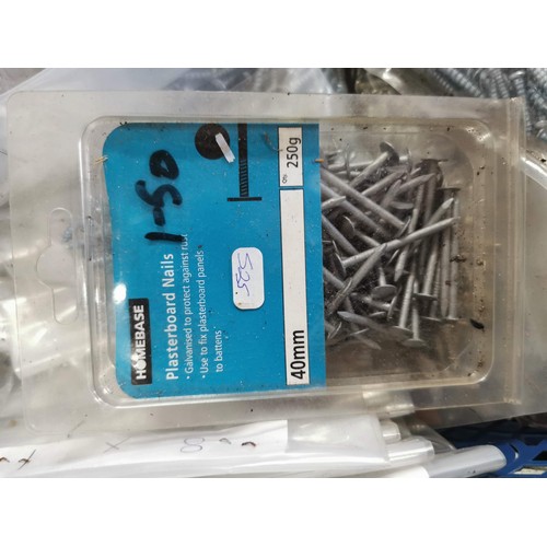 20 - Large quantity of 7x crates, inc key racks, phillips and flat head screws, bolt taps, washers, decor... 