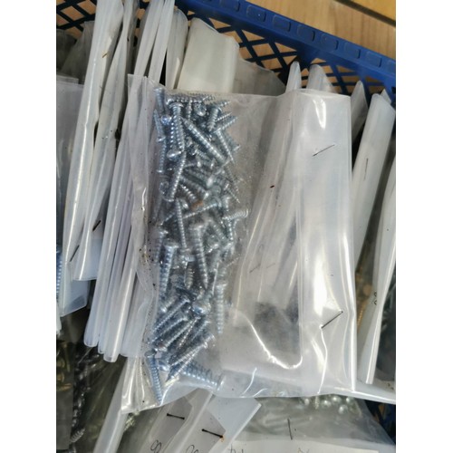 20 - Large quantity of 7x crates, inc key racks, phillips and flat head screws, bolt taps, washers, decor... 