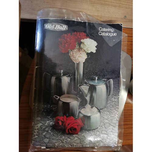 177 - Comprehensive Old Hall stainless steel catering colletion inc coffee and teapot, jugs, cruet sets bo... 