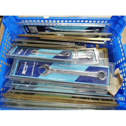 35 - 2x crates containing a large quantity of spanners, one crate containing new and sealed spanners of v... 