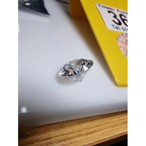 365 - A stunning 6ct moissanite diamond by GRA complete with its full paperwork and grading report. The st... 