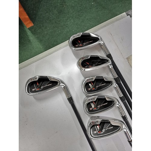 107 - 6x graphite shafted golf iron set  M2i by Ram inc 5, 6, 7, 8, pitching wedge and sand wedge all in g... 