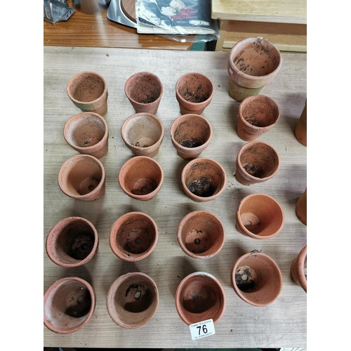 76 - 23 terracotta plant pots all in good order