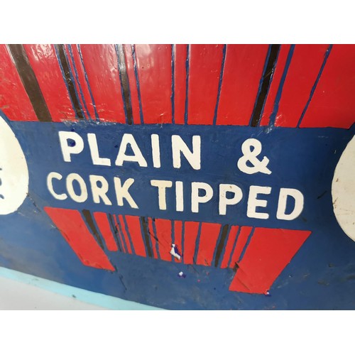 141 - Vintage enamel Park Drive for Pleasure plain and cork tipped sign, sign has been repainted, in overa... 