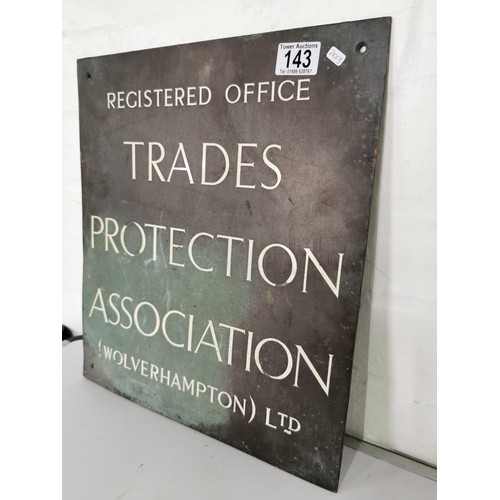 143 - Vintgae bronze very good quality Registered Office Trades Protection Association, Ltd, Wolverhampton... 