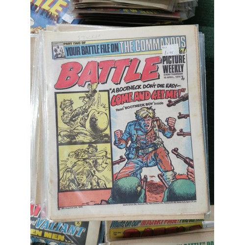 147 - Very large collection of well over 150 Battle comics, all are in plastic protective sleeves, all hav... 