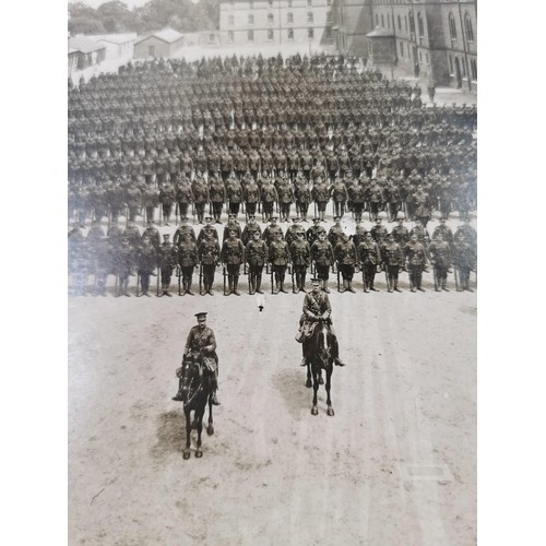 150 - Framed photograph of the 4th (service) Batalion South Wales Borderers, Inkerman barracks Woking 1915... 