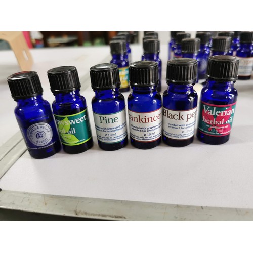 94 - Large collection of bottled aromatherapy oils mostly full