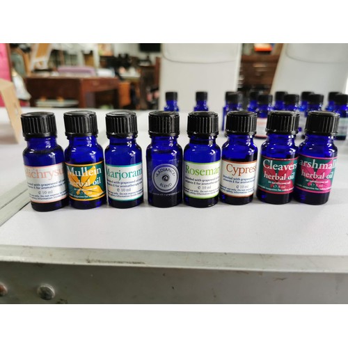 94 - Large collection of bottled aromatherapy oils mostly full