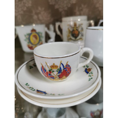 449 - Large collection of royal memorabilia ceramics inc a Corona ware Tea set complete with teapot, 4 tri... 